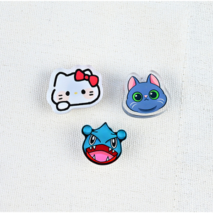 Großhandel Custom UV Printed Clear Cute <span class=keywords><strong>Mini</strong></span> Laser Cut Acryl Schuh Charms Zubehör Schuh Pin für die Dekoration - Product Image 3