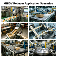Réducteur à engrenages hélicoïdaux GH/GV à couple élevé (500-2000 Nm) pour les entraînements de machines industrielles, montage horizontal/vertical, solide/creux