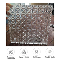 Brique de verre mince décorative de trou de forage personnalisée pour mur de séparation d'écran sortie d'usine brique de verre thermofusible solide en cristal
