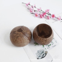 Bol en coquille de noix de coco pour couler la cire de bougie, décoration créative, rangement moderne et simple, décoration ronde pour la maison
