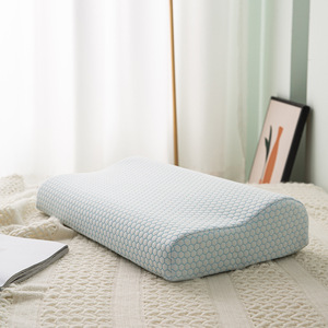 Qualified Soft and Comfort <strong>Memory</strong> <strong>Foam</strong> <strong>Pillow</strong> 200TC Bamboo Solid Pattern Wave Shape for Therapy and Neck Relief - Product Image 5
