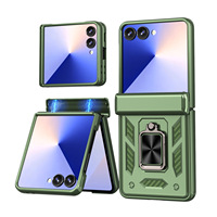 Étui robuste antichoc avec béquille annulaire et protection de la charnière pour Samsung Galaxy Z Flip 8 7 6