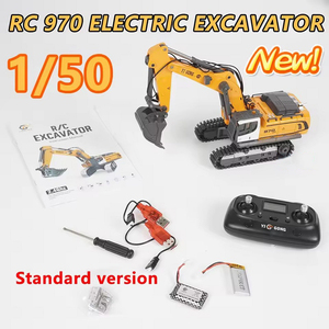 970 <span class=keywords><strong>RC</strong></span> Mini excavadora 1/50 escala excavadora eléctrica modelo de simulación sistema de iluminación <span class=keywords><strong>RC</strong></span> coche juguete regalo escritorio <span class=keywords><strong>RC</strong></span> excavadora - Product Image 6