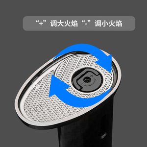 Encendedor de butano a prueba de viento de 4 chorros, antorcha metálica para camping, barbacoa, encendedor de cigarros con diseño de fibra de carbono - Product Image 4