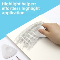 Penghapus Pensil Artis Pelajar Berkualitas Tinggi dengan Logo Kustom, Non-Toksik, Bentuk Segitiga/Oval dari Bahan TPR untuk Perlengkapan Seni