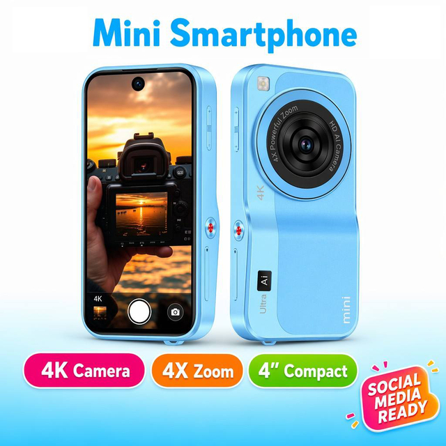 Global Version 4inch Mini Android Mobile Phone Dual SIM Mobile Phone 2+16G Lightweight 3G Mini Smartphone