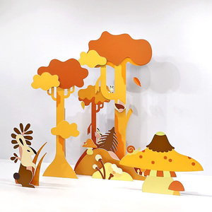 Moderno PVC Otoño Tienda al por menor Showwindow Display Props Interior Visual Merchandising para la decoración de la tienda - Product Image 2