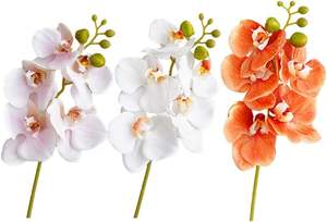 Arreglo Floral de Orquídeas Phalaenopsis Artificiales Realistas con 2 Ramas, Hechas a Mano, Venta al por Mayor de Fábrica, Decoración para el Hogar - Product Image 5