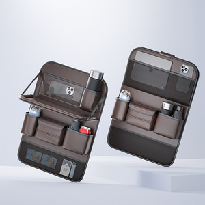 Organizer per Sedile Auto Pieghevole con Tavolino e Borsa Portaoggetti Multifunzionale Universale - Product Image 4