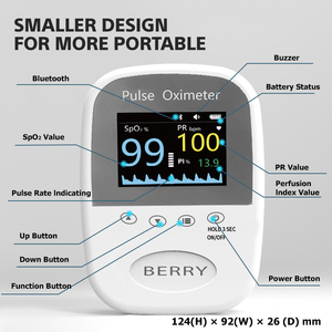 Oxymètre de pouls portable électrique avec Bluetooth pour bébés et adultes, utilisation hospitalière et à domicile, moniteur de fréquence cardiaque SpO2 - Product Image 5