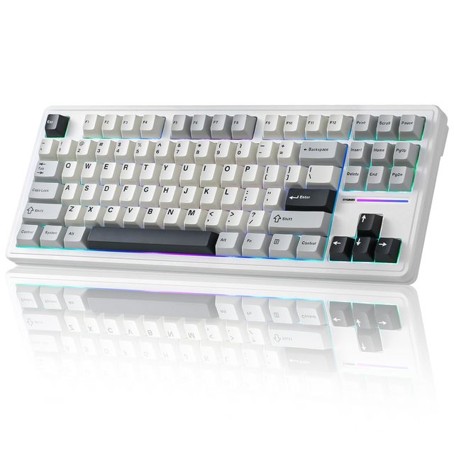 OEM ODM YZ87 Gasket Mechanical Keyboard TKL Wireless Hot Swappable with 5Layer Padding BT5024GUSBC NKRO RGB Backlit for WinMac W