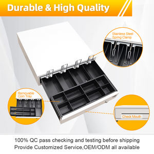 YHDAA Cajón <span class=keywords><strong>de</strong></span> <span class=keywords><strong>Dinero</strong></span> <span class=keywords><strong>para</strong></span> Punto <span class=keywords><strong>de</strong></span> Venta (POS) con 4 Bandejas Ajustables <span class=keywords><strong>para</strong></span> Billetes y 8 Bandejas Extraíbles <span class=keywords><strong>para</strong></span> Monedas <span class=keywords><strong>para</strong></span> Organización <span class=keywords><strong>de</strong></span> Efectivo - Product Image 2