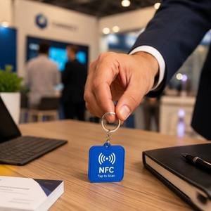 Llavero Inteligente NFC de PVC, Sin Necesidad de Aplicación, Toque para Compartir Sitio Web, Redes Sociales, Tarjeta Digital, Logotipo 3D Personalizado, Anillo de Goma para Llaves - Product Image 2