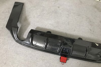 Becquet de lèvre de diffuseur de pare-chocs arrière en fibre de carbone/FRP avec lumière pour VW Volkswagen Passat CC berline 4 portes 2013 - 2016 style de voiture