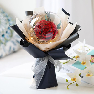 Romantico ed Elegante Portachiavi con Cuore e Fiore Conservato, Confezione <span class=keywords><strong>Regalo</strong></span> Raffinata, Idea <span class=keywords><strong>Regalo</strong></span> <span class=keywords><strong>per</strong></span> la Festa della Mamma e Natale - Product Image 2