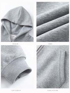 Sudadera con capucha 100% algodón con cremallera, forro polar grueso, peso pesado, estilo oversize, con logo personalizado, para hombre - Product Image 4