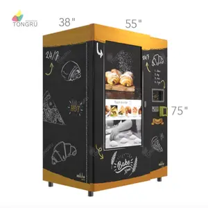 Mesin penjual kue roti otomatis untuk donat dan roti mesin penjual roti segar dengan Oven Microwave