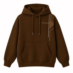 Proveedor de Sudaderas Extra Grandes OEM, Sudaderas con Hombros Caídos y Bolsillo Tipo Canguro, Impresión Personalizada, para Uso Diario - Product Image 1