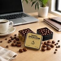 Bonbons de café compressés au xylitol en gros, sans sucre, emballés en boîte, comprimés de café à croquer, logo personnalisé, marque privée disponible