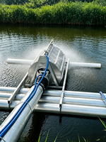 Filtre d'extraction d'eau pour l'irrigation, 12 pouces, rotatif, autonettoyant, respectueux des poissons, à entraînement hydraulique pour l'agriculture