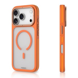 เคส <span class=keywords><strong>YOUNGKIT</strong></span> สำหรับ iPhone 17 Pro ผลิตจากวัสดุ PC + TPU แบบด้านสัมผัสนุ่ม - สีส้ม - Product Image 2