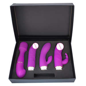 <span class=keywords><strong>Coffret</strong></span> de 4 vibromasseurs pour couple : vibromasseur clitoridien en forme de lapin, gode, stimulateur de mamelons, jouets sexuels pour adultes pour femmes. - Product Image 1
