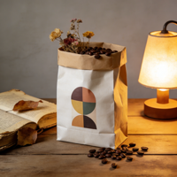 Sacs à fleurs en papier kraft imperméables personnalisés avec logo imprimé et poignée en corde de coton pour la Saint-Valentin, la fête des mères