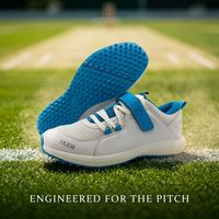 Chaussures de cricket personnalisées pour hommes avec semelle extérieure en caoutchouc antidérapante, respirante et semelle intérieure amortissante pour l'entraînement sportif et les matchs