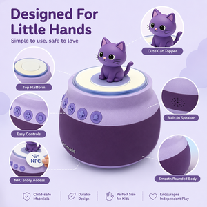 Boîte d'histoires NFC pour enfants : chansons de berceuses, cartes à tapoter, contes, jouet d'apprentissage sans écran - Product Image 1
