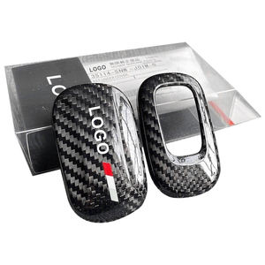 Funda para llave de coche de fibra de carbono Real, funda de llavero de Metal apta para Honda Accord <span class=keywords><strong>Civic</strong></span> FC1 CRV JAZZ Odyssey FIT GK5 HRV, paquete de llave de coche - Product Image 1