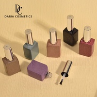 Bouteille de vernis à ongles en verre transparent de gel UV vide de 10ml avec brosse et bouchon