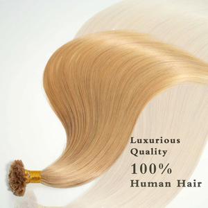 Extensions de cheveux humains 100% Remy brésiliens lisses, double épaisseur, teints, à pointe en V, kératine luxueuse, pré-collées, directement de l'usine - Product Image 5