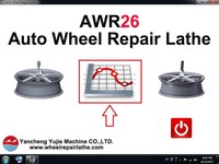 YUJIE AWR26 CNC Wheel Repair Lathe, logiciel complet de commande pour tour à roues CNC, adapté aux jantes en alliage de 14 à 26 pouces
