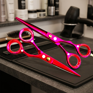 ASAP 2026 Ciseaux de barbier professionnels en acier poudré de 6 pouces, à manche long, pour droitiers, 30 dents, écologiques, logo personnalisé - Product Image 3