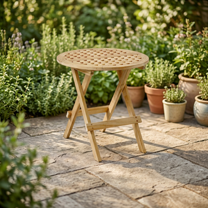 Premium <b>Solid</b> Teak Waterproof Eco-Friendly Durable Modern <b>Round</b> <b>Dining</b> <b>Table</b> - Product Image 3