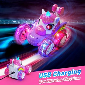 Coche a Control Remoto de Unicornio YT <span class=keywords><strong>para</strong></span> Niñas, Recargable, Acrobacias de 360°, Rotación 4WD con Luces LED, Juguetes <span class=keywords><strong>para</strong></span> Niños - Product Image 4
