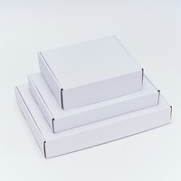 Boîtes d'expédition blanches, boîte aux lettres ondulée à 3 couches avec logo personnalisé imprimé