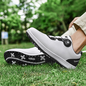 Chaussures de <span class=keywords><strong>golf</strong></span> pour le commerce transfrontalier, imperméables, à bouton rotatif, pour hommes et femmes, modèle décontracté et sportif pour couple, semelle extérieure en caoutchouc - Product Image 2