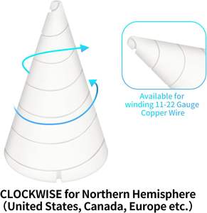 Herramienta para Enrollar Espirales <span class=keywords><strong>Fibonacci</strong></span>, para Mejorar el Crecimiento y Vitalidad de las Plantas, Antena de Jardinería Blanca, Dos Tamaños de Cono - Product Image 3