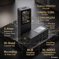 Nuevo DAC USB-C HiFi ES9039Q2M, Decodificador DSD512, Salida Dual Balanceada 4.4 + 3.5, Adaptador de Audio Portátil de Aluminio, Logotipo Personalizado OEM