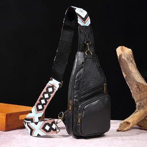 กระเป๋าสะพายไหล่ผู้หญิงสไตล์ยุโรปอเมริกันเรโทรลำลอง สีพื้น สไตล์โบฮีเมียน แบบคาดเอวและสะพายข้าง - Product Image 4