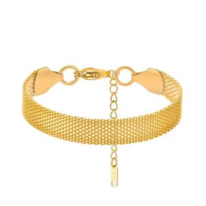 10MM di larghezza 18K placcato oro impermeabile intrecciato a rete a forma di maglia da donna in acciaio inossidabile catena di moda e bracciale a <span class=keywords><strong>maglie</strong></span> - Product Image 1