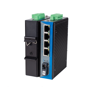 Convertidor de medios industrial de fibra óptica de alta velocidad de 1.25G con 1 puerto Ethernet 1.25G SFP+ a 4 RJ45 POE - Product Image 4