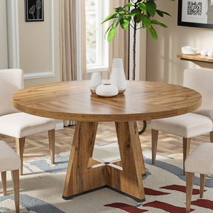 Bộ <span class=keywords><strong>4</strong></span> Bàn ăn trang trại bàn bếp gỗ cho phòng ăn với bàn ăn tròn thoải mái - Product Image 4