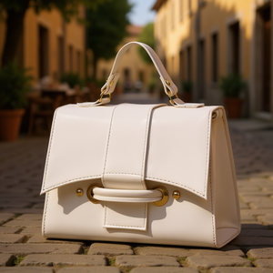 Sac messager vintage Amparo White Fana, petit modèle, style classique, en cuir PU, pour femme, usage quotidien - Product Image 2