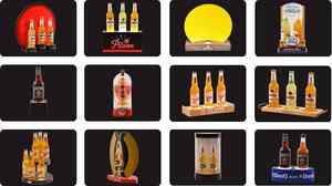 Soporte de exhibición de botella de vino de madera personalizado glorificadores para Tequila vino glorificador barniz-Botellas de madera tratada bambú para tienda - Product Image 6