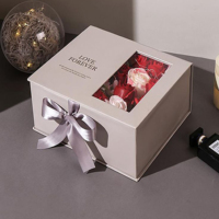 Boîte à fleurs en papier rectangulaire en carton personnalisée en usine avec couvercle Boîte cadeau