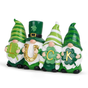Figurine de jardin artisanale en résine, peinte à la main, motif ange porte-bonheur, pour la <span class=keywords><strong>Saint</strong></span>-Patrick, directement de l'usine, pour la fête nationale irlandaise - Product Image 2