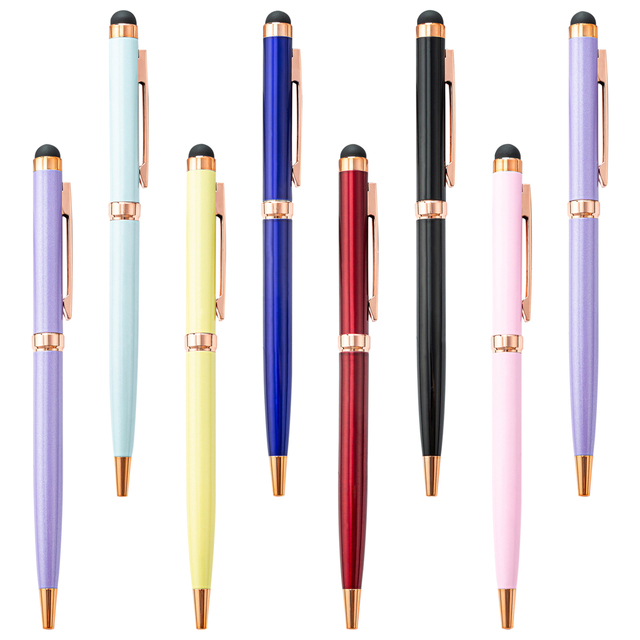 Wholesale Custom Logo Stylus Ballpoint Pen Colorful Kawaii Design Novelty Plastic Business Pen with Custom Logo for Promotions