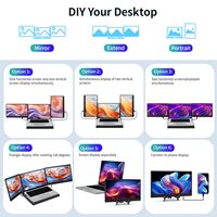 F3 Kwumsy Vente à Chaud Compatible avec Win Mac OS Double Double Écran LCD Extra Triple Moniteur Portable
